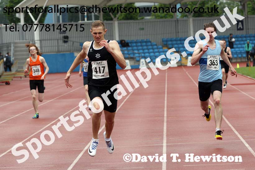 Mens under-20s 400 metres, Northern Championships, Sport City, Manchester. Photo: David T. Hewitson/Sports for All Pics